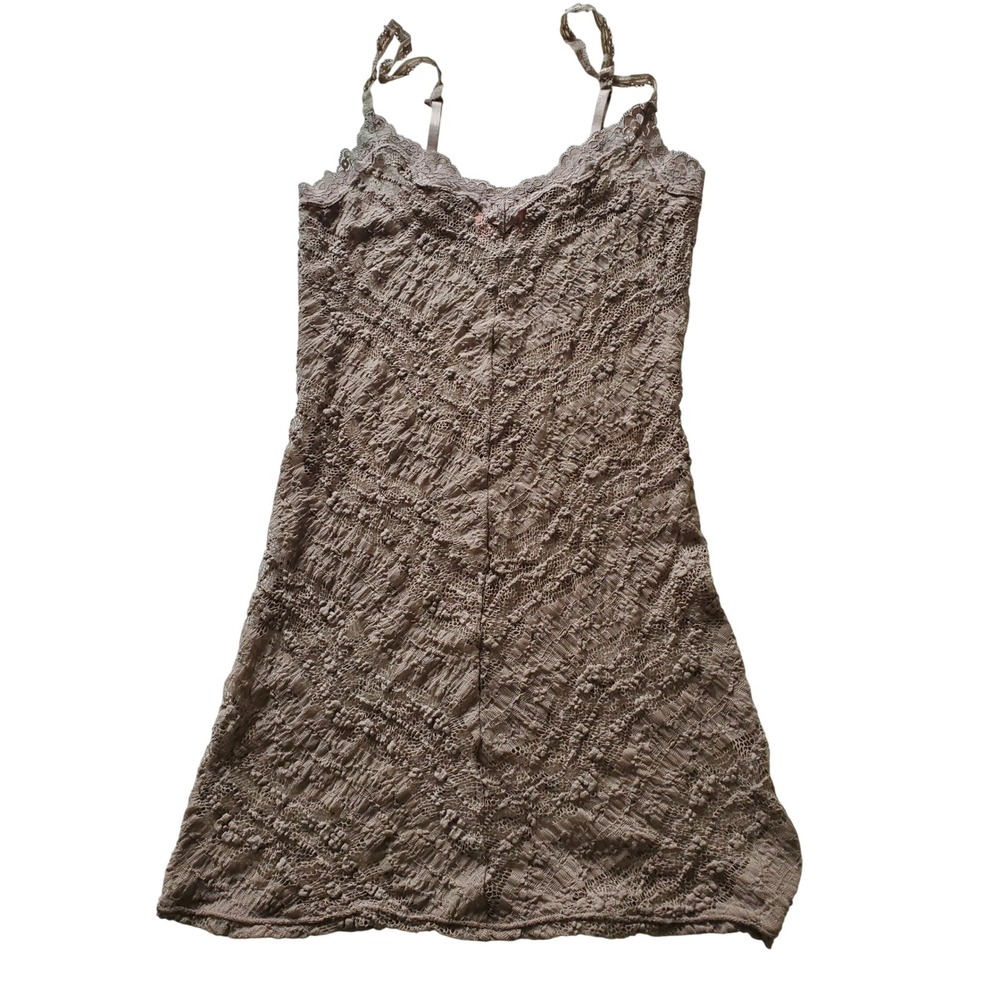 Free People Y2k Lace Tank Top Womens XS Sheer Babydoll Spaghetti Strap MESH